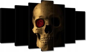 Vászonkép 140x80 Koponya rózsával