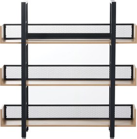 3 polcos polcállvány, tölgy/fekete, KILIS NEW TYP 1