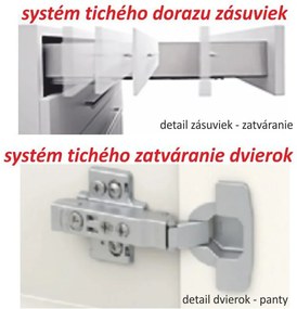 Felsőszekrény két ajtóval, tölgy sonoma, LINE G80 U