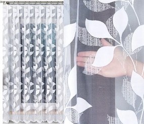 Martyna jacquard függöny mintás 023083 magasság 180cm, fehér színben (méterenként)