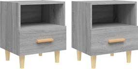 vidaXL 2 db szürke sonoma színű éjjeliszekrény 40x35x47 cm