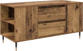 vidaXL Dohányzóasztal fiókkal Öreg fa 102 x 44,5 x 50 cm Faanyag