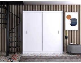 SAPHIRA tolóajtós gardrób 203x215 cm, fehér