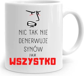 Ajándék Bögre A Fiúnak Semmi Sem Idegesít Annyira A fényképes nyomattal