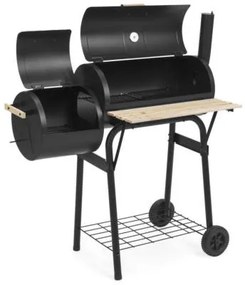 2in1 faszenes BBQ grill és smoker