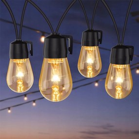 Kerti girland vízálló kerti Led lámpa 15m S14