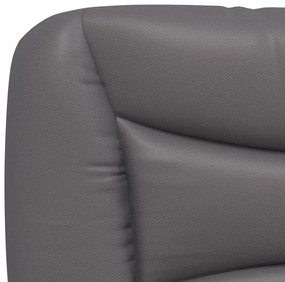 szürke műbőr ágykeret matrac nélkül Hvar 80 x 200 cm