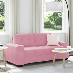 vidaXL rózsaszín bársony loveseat kanapé 140 cm