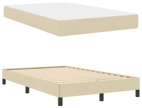 Boxrugós ágy matracmal Krém 120 x 190 cm szövet