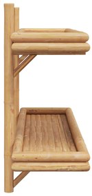 Falifiók polcokkal tárolóval Barna 100 x 26 x 60 cm bambusz