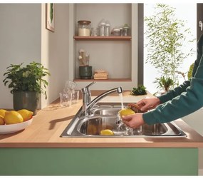 GROHE 31685000 - STARTECO mosogató csaptelep, fényes króm