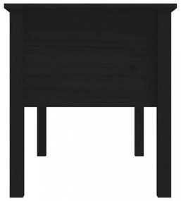 fekete tömör fenyőfa dohányzóasztal 102 x 49 x 55 cm