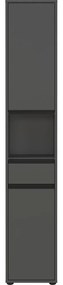 Antracitszürke magas keskeny fürdőszoba szekrény 33x181 cm Lemont – Germania