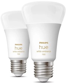 LED okos izzó szett 2 db-os E27, 11 W White ambiance – Philips Hue