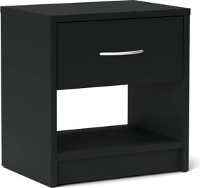Naroa Komód Szekrény Éjjeli Asztal Fekete