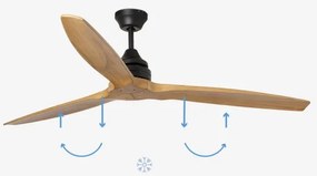 FARO 33718DC ALO L mennyezeti ventilátor fa/fekete, 152 cm, DO-val