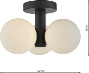 Dar Lighting modern mennyezeti lámpa blake matt fekete darbla5322
