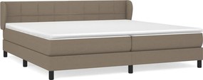 vidaXL tópszínű szövet rugós ágy matraccal 200 x 200 cm