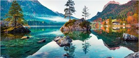 Kép - Lake Hintersee, Bajor - Alpok, Ausztria (120x50 cm)