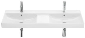 Dupla mosdó Roca ONA 120x46 cm fehér színben fényes felülettel középső nyílással A32768B000