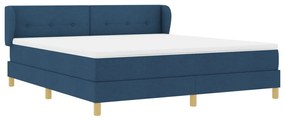 Boxspring Ágy Matrac nélkül - Kék, 180x200 cm, Szövet