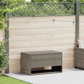 vidaXL szürke polyrattan kültéri párna doboz 100x55x55,5 cm