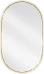 Mexen Loft ovális fürdőszobai tükör 85 x 50 cm, arany keret - 9851-085-050-000-50