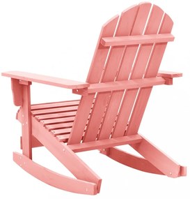 rózsaszín tömör fenyőfa kerti Adirondack hintaszék