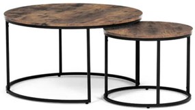 Autronic Dohányzóasztal 80 cm MDF barna AF-3002 OLW