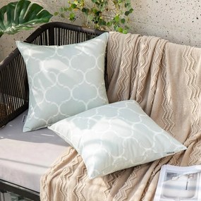 Miulee Dekoratív párnahuzat vízálló Marokkó Szürke 2db 45x45