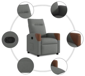 vidaXL Fotel ágy Sötétszürke 69 x 86 x 100 cm szövet