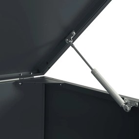 antracit acél kerekes tároló 2 szemeteskukához 138x79x117 cm