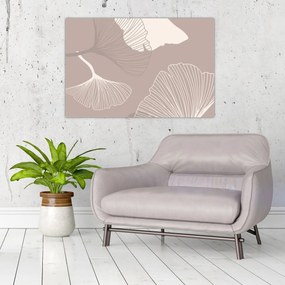 Kép - Bézs színű levelek N⁰1 (90x60 cm)