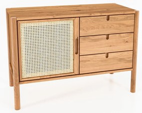 Alacsony tölgyfa komód 97x69 cm Pola - The Beds