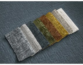 Sötétkék zsenília kinyitható kanapé 228 cm Neyo – Bobochic Paris