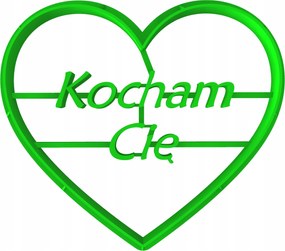 Mézeskalács lyukasztó Anyák Napja Apák szíve Szeretlek 8cm