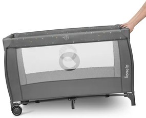 Lionelo - Utazóágy STEFI PLUS, szürke/többszínű