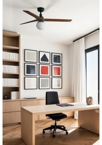 FARO 34277WT-11L - KLIM M vent. 1xE27/15W/230V dió/fekete, átm. 125 cm WT+DO