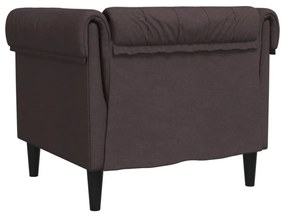 sötétbarna szövet Chesterfield kanapé