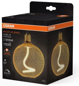 LED Dimmelhető izzó DECOR FILAMENT G125 E27/3,5W/230V 1800K arany - Osram