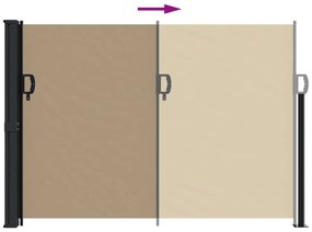 tópszínű behúzható oldalsó napellenző 140 x 600 cm