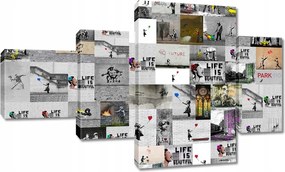 Vászonkép 130x80 Mix Banksy