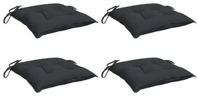 4 db fekete oxford szövet székpárna 40 x 40 x 7 cm