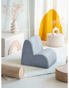 Kék kordbársony gyerek fotel Cloud – Wigiwama