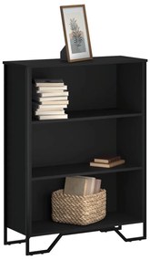 fekete szerelt fa könyvszekrény 80 x 31 x 106 cm