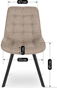 Bézs Szövet Étkezőszék RICK 2