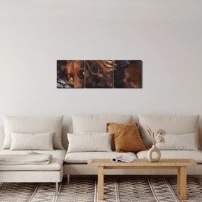 Egy kép fekvő kutyákról (órával) (90x30 cm)