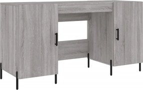 vidaXL szürke sonoma színű szerelt fa íróasztal 140x50x75 cm