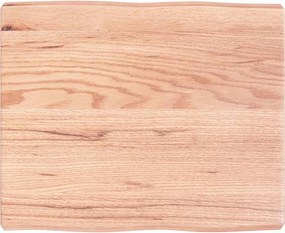 vidaXL világosbarna asztallap 60x50x(2-6) cm kezelt tömör élőszegélyes