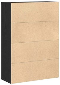 Könyvespolc fekete tölgy 60x24x85 cm Gépesített fa
